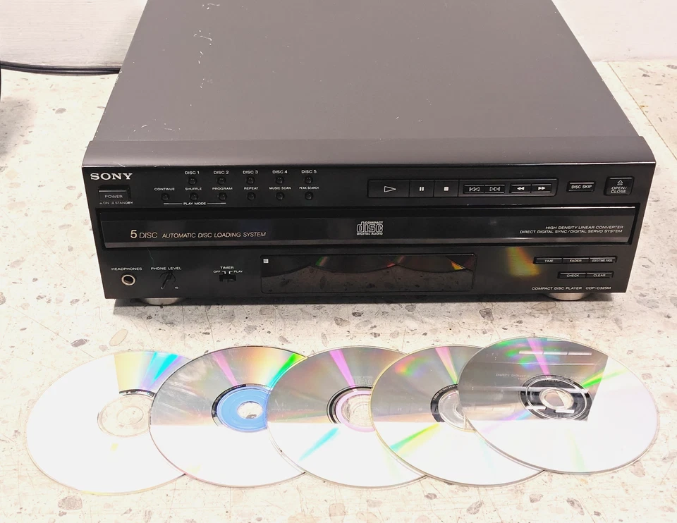 SONY CDP-C352M Hi-Fi 5 disc multi changer compact disc CD player JAPAN - Image 3 of 4