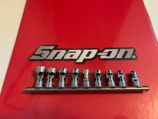 Snap On Tools 9 Piece 14 Dr. Metric Universal Chrome Socket Set 12pt.