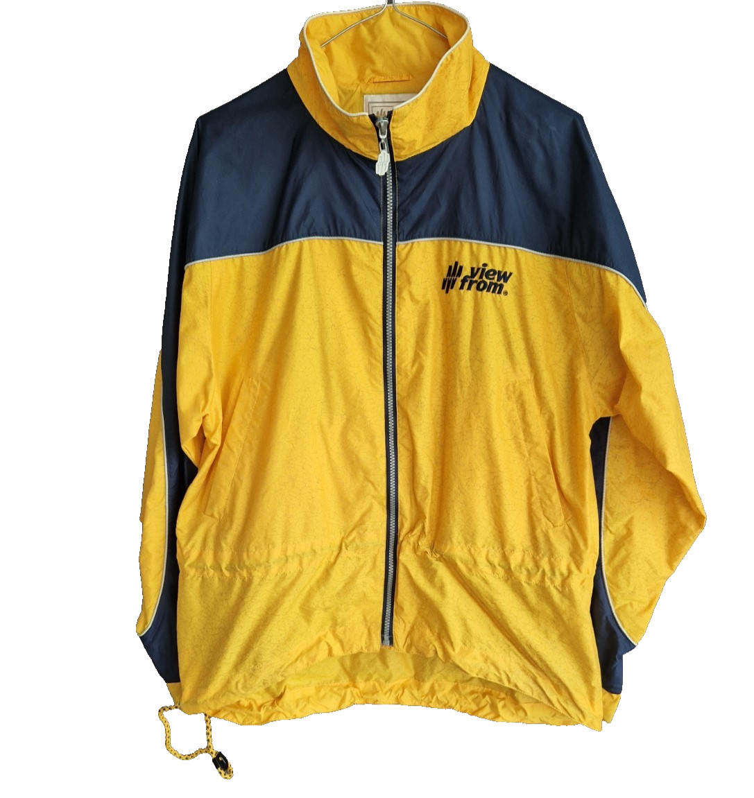 VIEW From Regenjacke Windbreacker Vintage Original – Gr. M Gelb/Blau Nylon