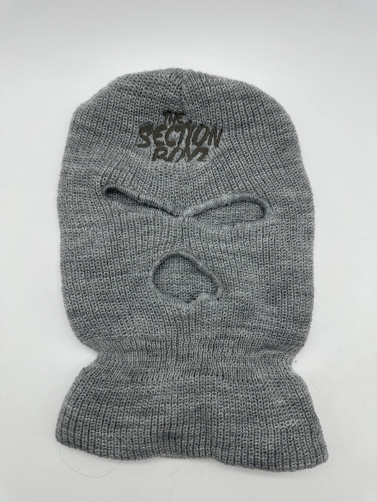 Vintage The Section Boys Balaclava Mask-Grey Knit UK Drill Grime Rap Collectibl
