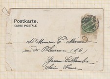 21B524  MARCOPHILIE  TIMBRE ALLEMAGNE 1904 POUR GARENNE COLOMBE  CP PIUS X