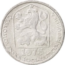 [#413264] Coin, Czechoslovakia, 10 Haleru, 1975, MS(60-62), Aluminum, KM:80