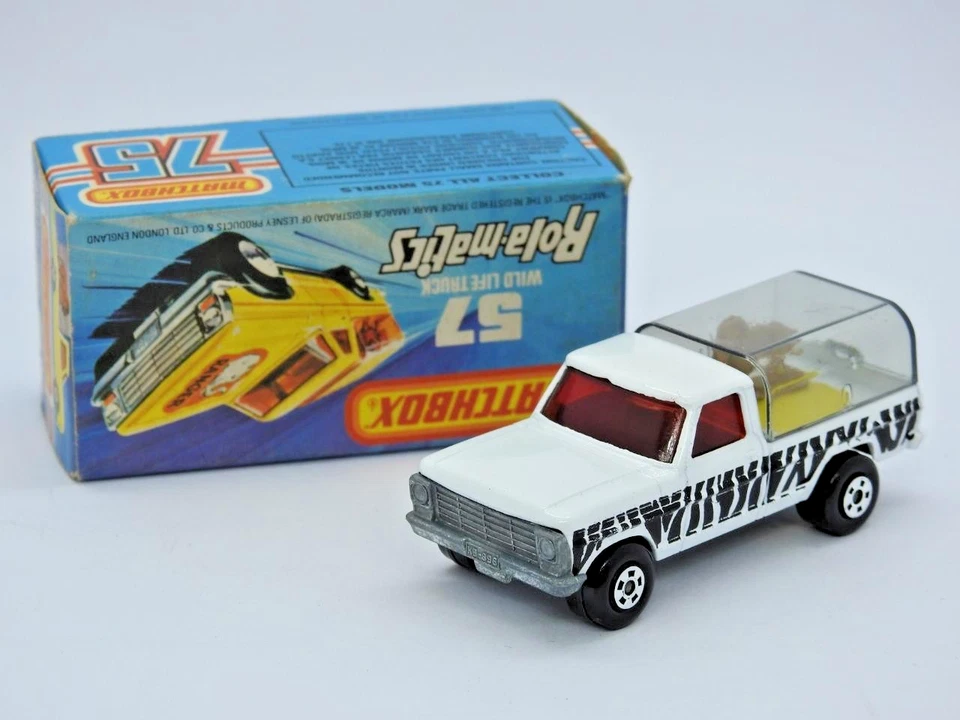MATCHBOX SUPERFAST WILD LIFE TRUCK No.57 HTF IN RARE ITALIAN SCRIPT J BOX 1981 - Image 3 of 4