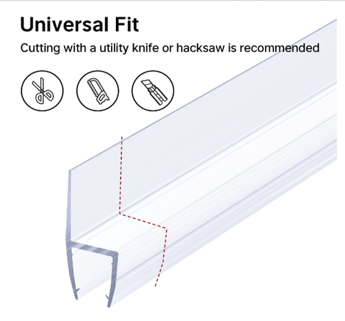 AmazerBath Shower Door Side Seal Strip 78.75 Inches 15.75inches * 5 1PK - Picture 7 of 8