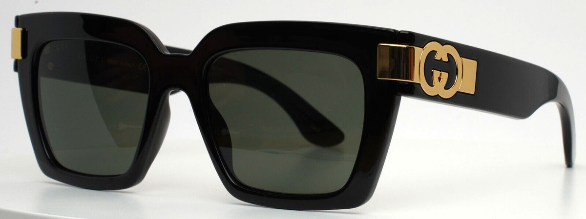 GUCCI GG1689S 001 Black Womens Square Full Rim Sunglasses 54-19