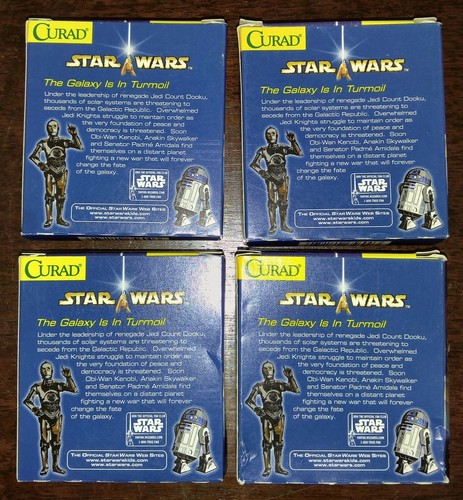 Juego de 4 vendajes de curada de promoción de películas de caja holográfica 3D lenticular Star Wars - Imagen 2 de 11