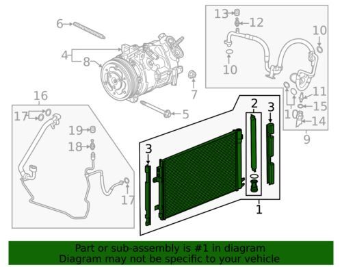 Genuine GM 2019-2023 Buick Cadillac Envision Air Conditioning Condenser 84752387 - Picture 2 of 2