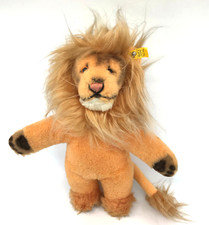 Steiff Soft Lion 1970s Yello Dralon Plush 30cm 12in ID Button Tag Vintage