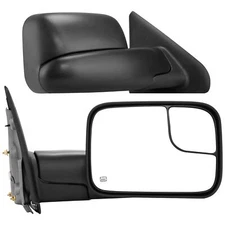 LEDKINGDOMUS Power Heated Mirrors For 2005 - 2015 Toyota Tacoma Manual Flip-up