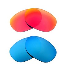 Walleva Fire Red Ice Blue Polarized Lenses For Maui Jim Kuiaha Bay