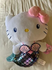 2023 Fiesta Sanrio 13.5” Hello Kitty Rainbow Mermaid Plush Doll, New w/tags