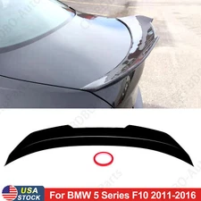 Gloss Black PSM Style Highkick Trunk Spoiler Wing For 11-17 BMW 5 Series F10 F18