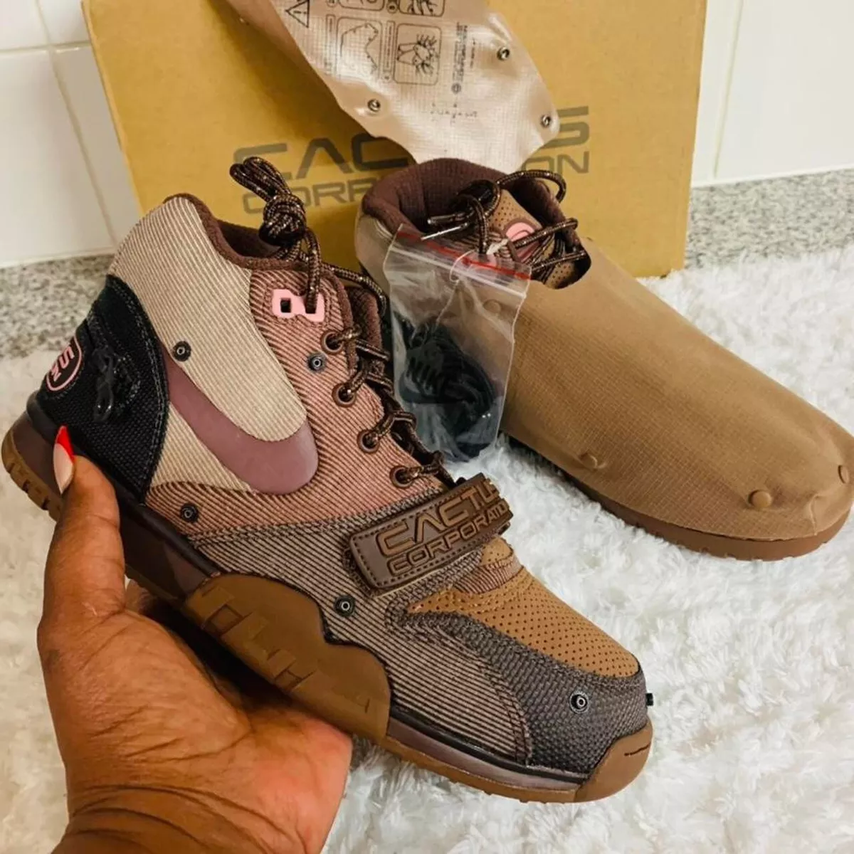 Nike Air Trainer 1 Cactus Jack Travis Scott Wheat Chocolate UK 6 US 7 Brand New