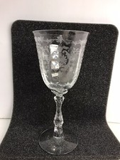 Fostoria Navarre Clear Tall Water Goblet 7 5/8" Vintage