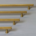 G Decor Solid Matt Brass Knurled T Bar Kitchen Gold Cupboard Handles