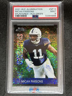 2021 Leaf Memories Micah Parsons Black XRC Rookie Auto #4/10 Autogrph SSP RC