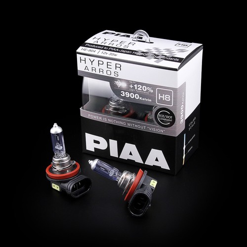 PIAA HYPER ARROS 3900K HALOGEN BULBS Up to +120% More light (H8)(HE-904) - Picture 6 of 6