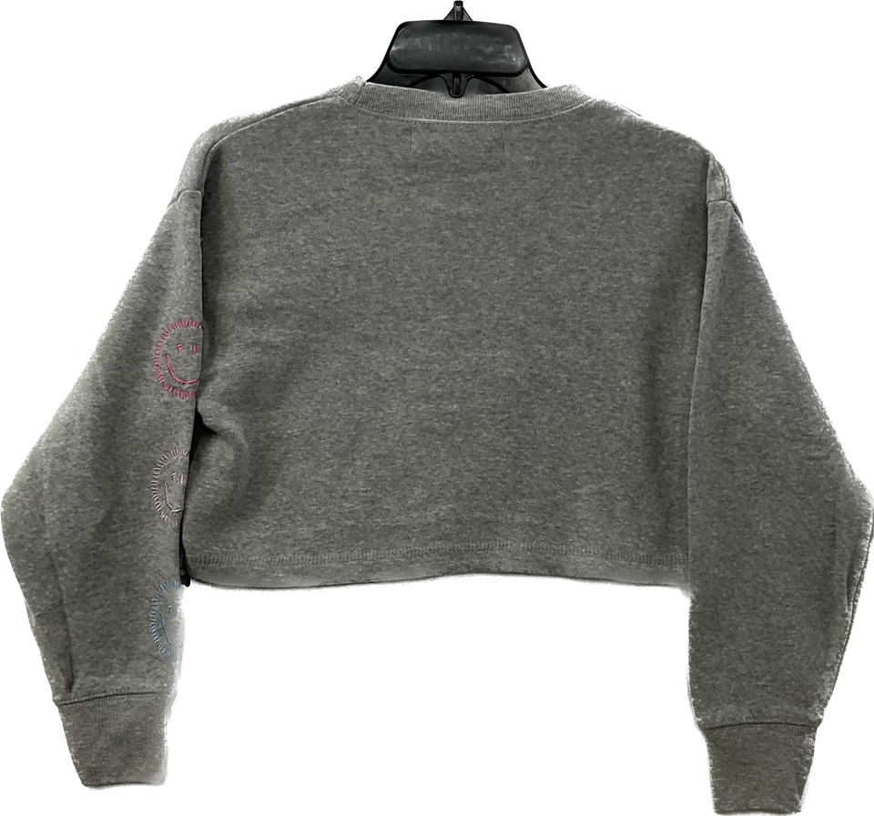 Moletom Vintage Havana Manga Longa Feminino Tamanho M 10-12 Junior Cinza - Imagem 2 de 4