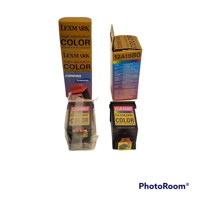 Lexmark 12A1980 High Resolution Color Standard Print Cartridge *Lot of 2*