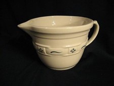 LONGABERGER POTTERY HERITAGE GREEN LARGE BATTER BOWL - MADE IN USA