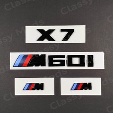 X7 M60i Gloss Black Badges For Bmw Emblem Set M Power X7 M60i Gloss Black Badges For Bmw Emblem Set M Power
