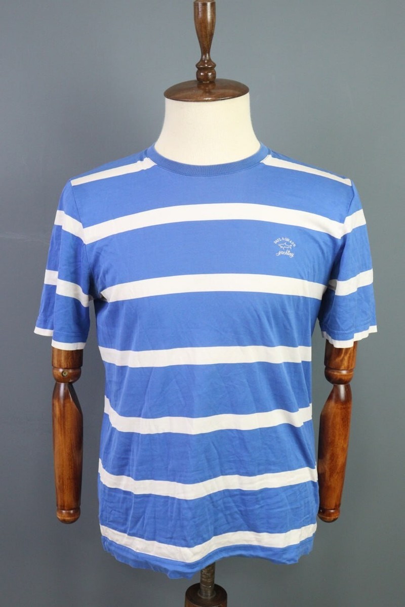Paul \u0026 Shark Yachting Blue Striped Short Sleeve T-Shirt Size S | eBay