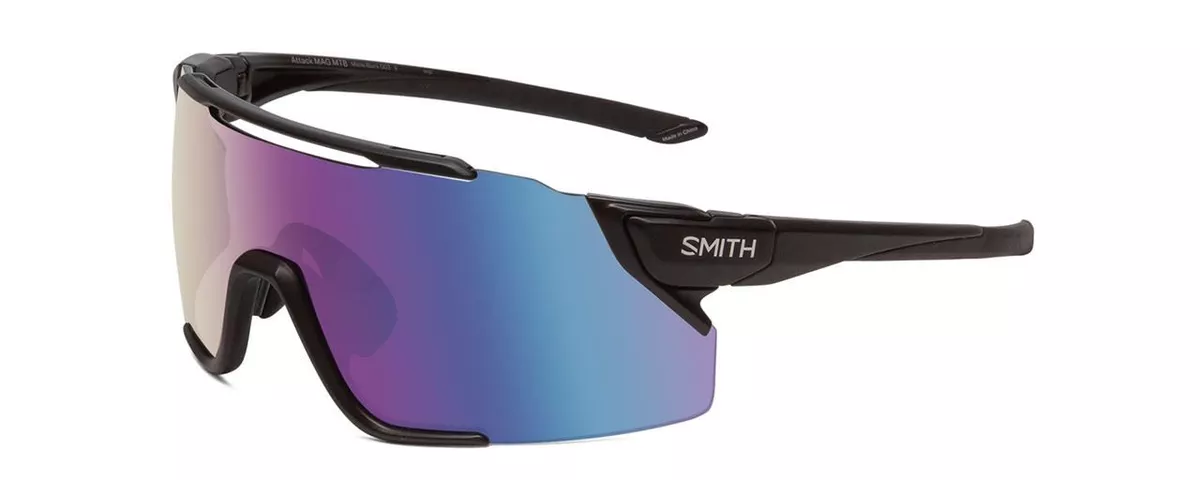 Smith Attack MAG MTB Rimless Sunglass Black CP Violet Purple Mirror Amber 172 mm