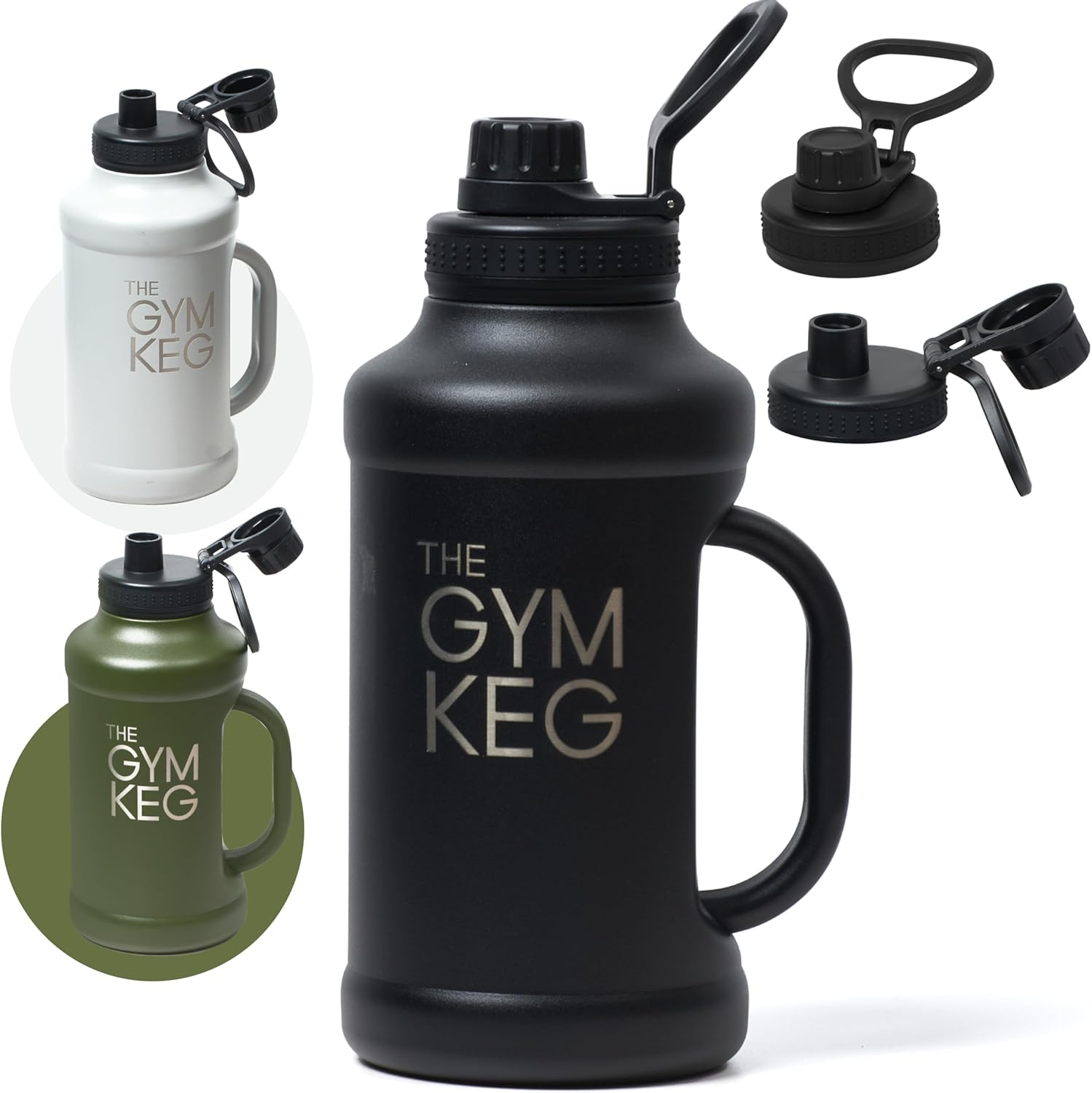 Gym Keg Insulated Water Bottle - 40Oz - Double-Wall Insulation Water Container -