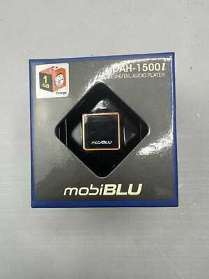 NEW! MobiBLU DAH-1500i Mini Cube Digital Audio Player 1GB MP3 Player ORANGE RARE