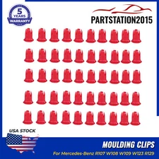 50 PCS FOR Mercedes R107 W108 W109 W123 R129 Moulding Clips TOPAZ A0019882081