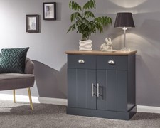 Image of Kendal Slate Blue/Oak Compact Sideboard- Assembly Option- LOCAL DELIVERY ONLY