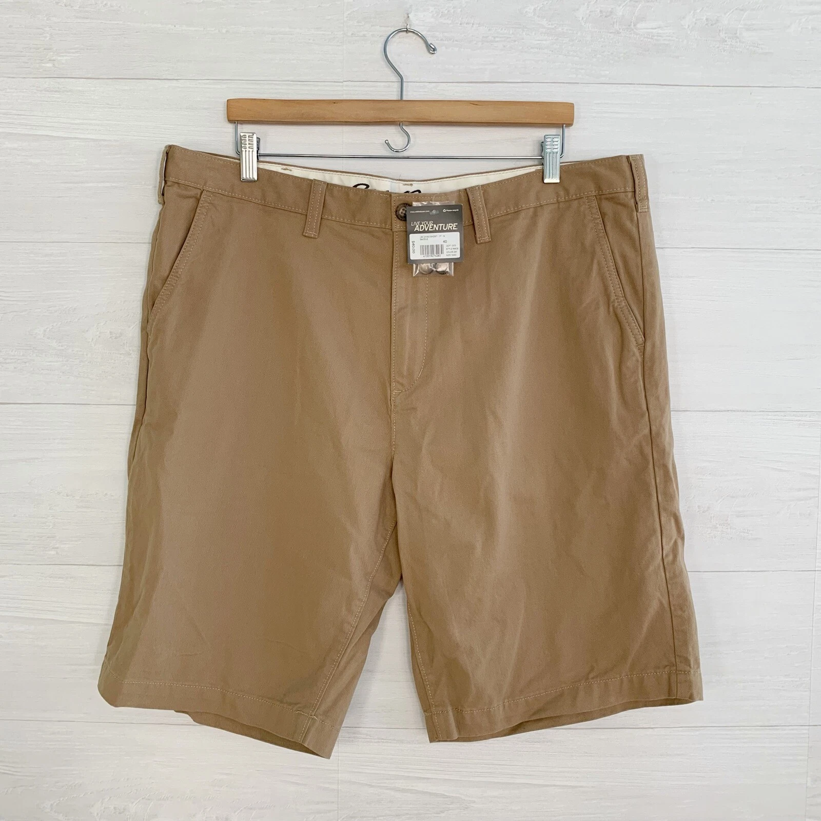NWT Eddie Bauer Legend Wash - Tan chino shorts, sz 40