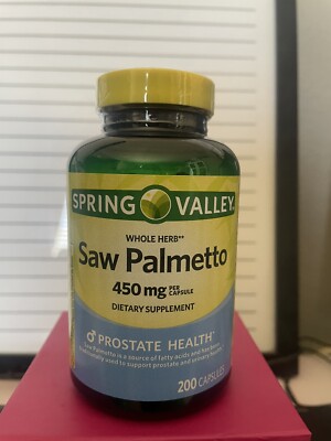 Spring Valley Whole Herb Saw Palmetto Supplement Capsule 450 mg 200 Count