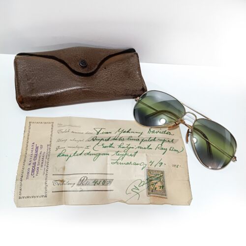 Vintage 1955 Ray-Ban Aviators Dual Mirror Gradient 12k GF