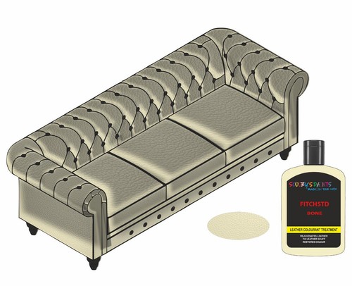 Leather Repair Paint Dye Restoring Colour scratches BONE CREAM/WHITE - Picture 2 of 5
