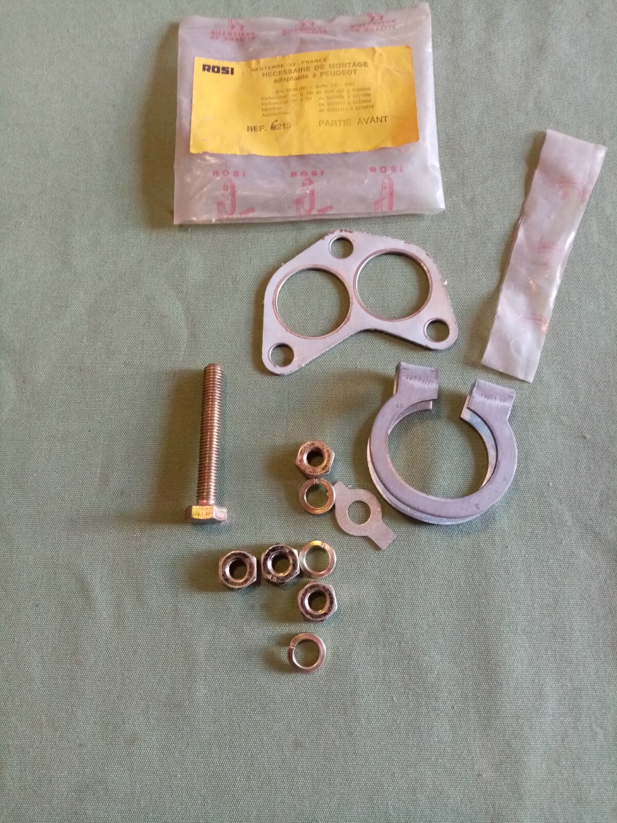 PEUGEOT 404 Kit de montage partie AV échappement joints colliers