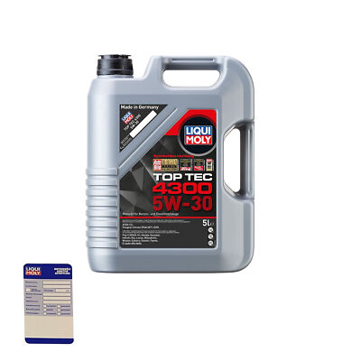 Liqui Moly 3741 Motoröl, Öl, Top Tec 4300 5W-30 5L Kanister TOYOTA, SUZUKI