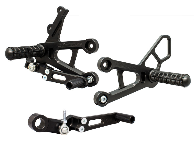 SUZUKI 20172021 GSXR 1000 WOODCRAFT RACING REARSETS / FOOTPEGS