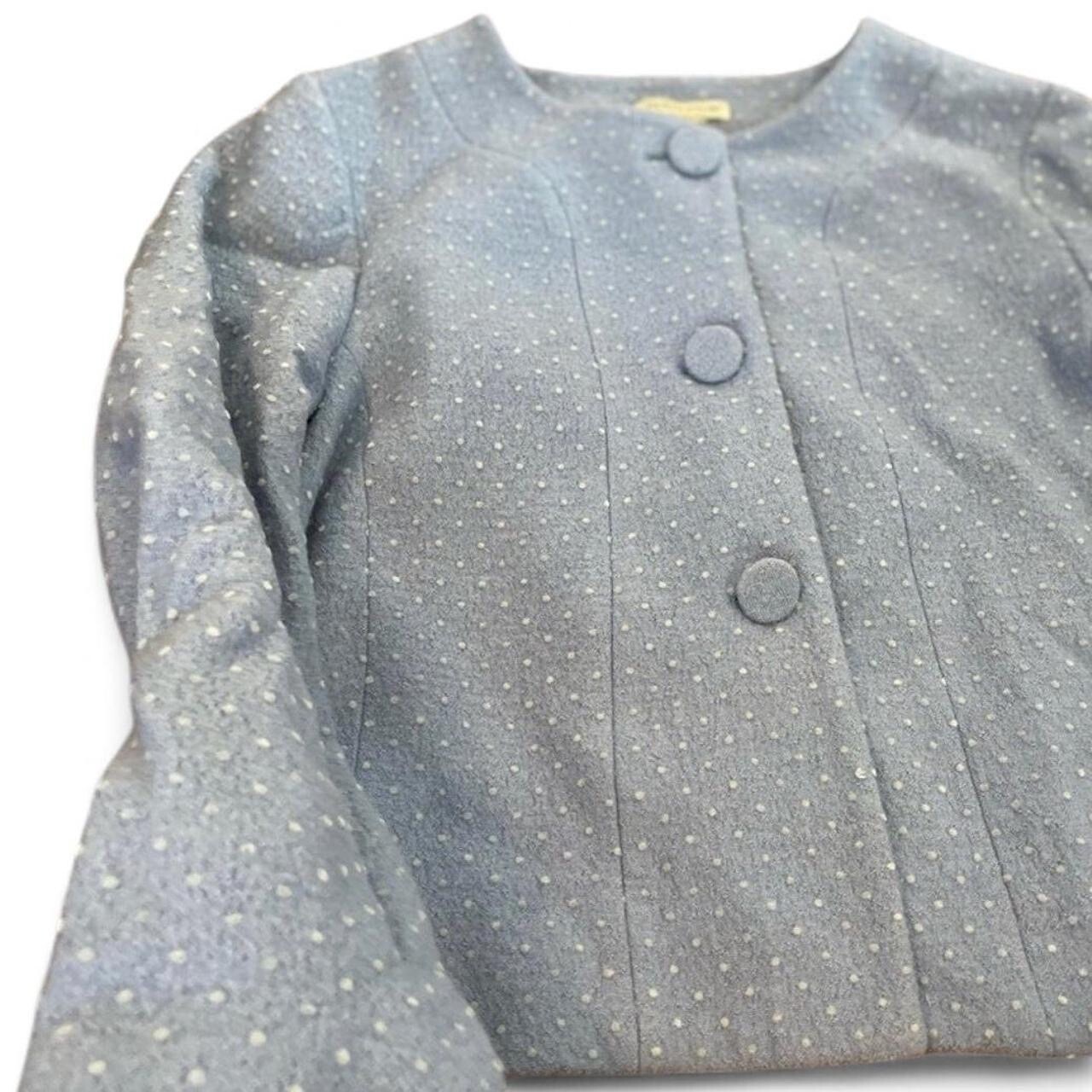 Pendleton Lined Merino Wool Jacket, Blue Polka Do… - image 5