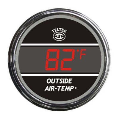 Teltek Red Outside Air Temperature Gauge for 2006 & Newer Kenworth | 101.6K