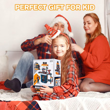 3 in 1 Kids Tool Bench -, Toddler Workbench with Electric Drill and Realistic...