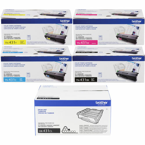 Brother HL-L8260CDW Toner Cartridge Set (TN431) with Drum Unit (DR431CL) - Picture 1 of 6