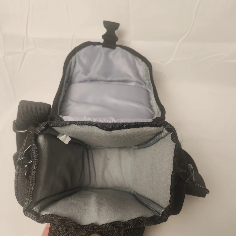 EXTREME GEAR-Bolso acolchado para cámara digital Estuche para lentes Negro/Gris Bolsillos de lona Nylon Foto 3 de 4