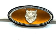 Jaguar Genuine 76-89 XJS L Coupe Cabrio Front steering JAGUAR head Gold 1 Emblem