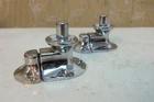 TWO Vintage NOS CHROME Cupboard Cabinet Door Latches Catches