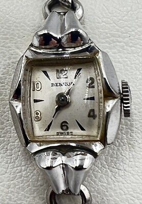 Vge Benrus Watch 10K RPG Bezel St SteelBack 1/20 10K WindUp Stretch Band working