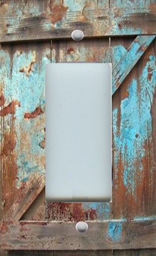 RUSTIC VINTAGE WOODEN BARN WITH SPATTERED PAINT LIGHT SWITCHPLATES WALL OUTLET - Picture 7 of 26