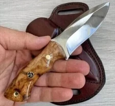 Custom handmade Hunting Knife Carbon Steel 1075 and Bushcraft Knife with sheath