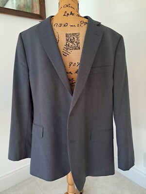 Stafford Travel Suit Separates Suit Coat Classic Fit Portly Fit Grey 48R  Wool