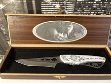 Vintage Bud K Wildlife Collection Fox BK563 Rare scrimshaw Knife In Box